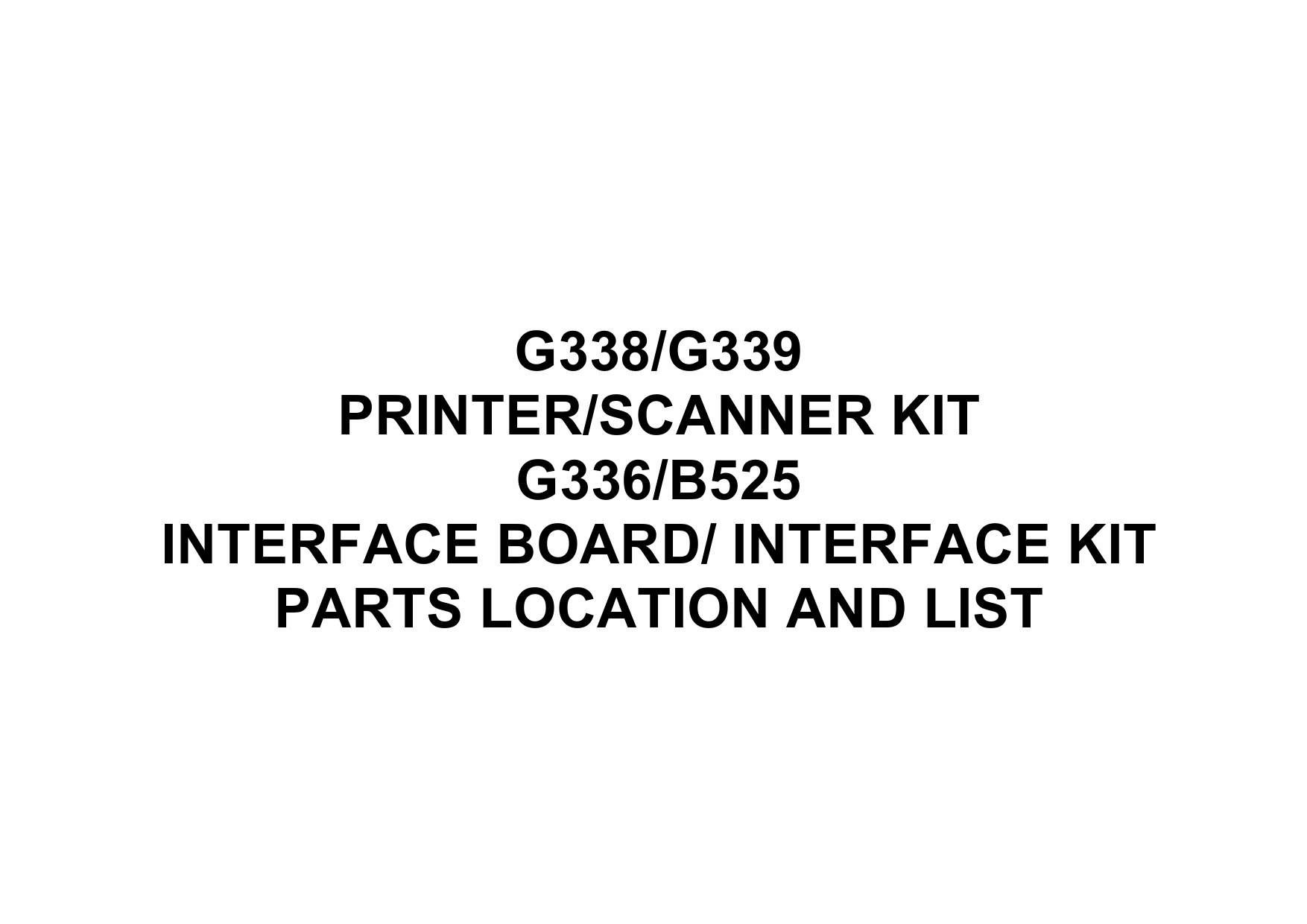 RICOH Options G338 G339 G336 B525 SCANNER-KIT INTERFACE-KIT Parts Catalog PDF download-1